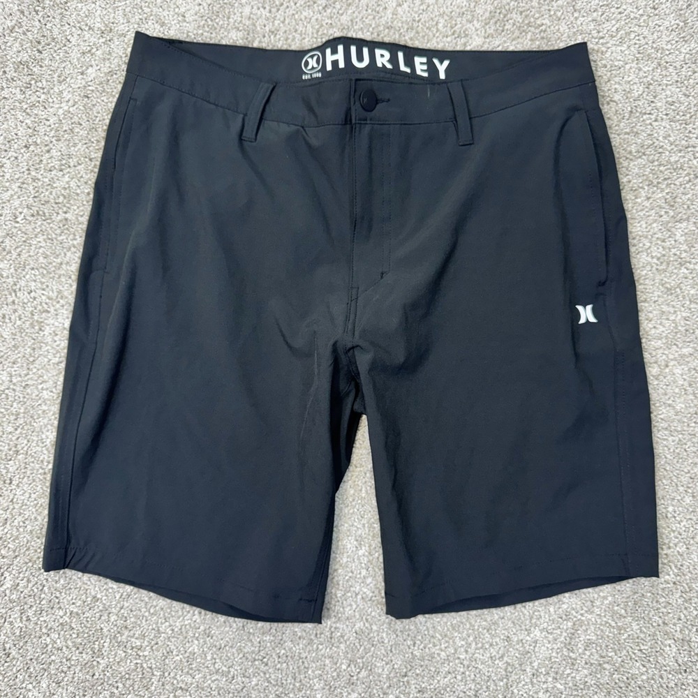 Hurley Shorts Mens 36 Hybrid Walkshort Black Stretch EUC